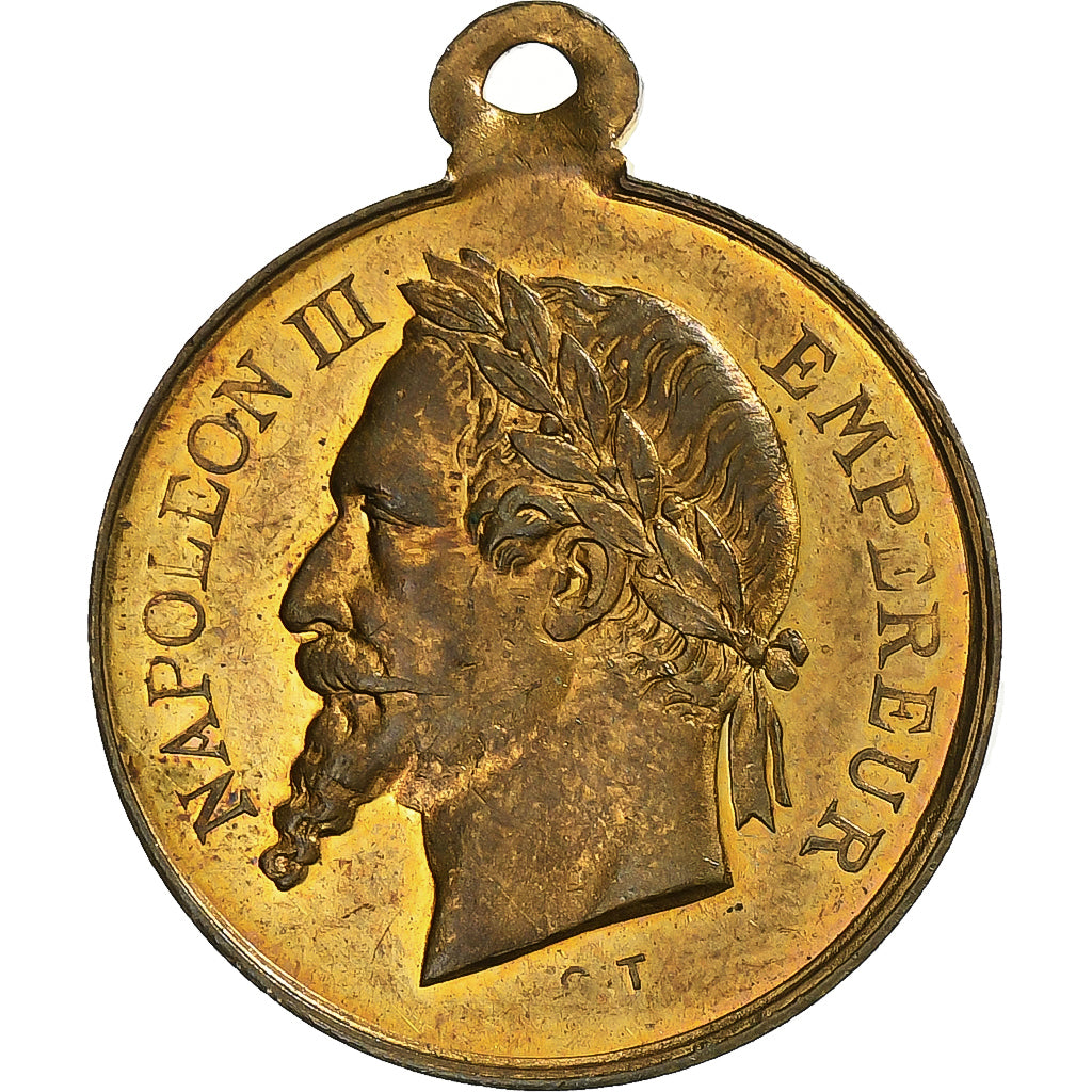 France, Medal, Napoléon III, Exposition universelle de Paris, 1867, Brass