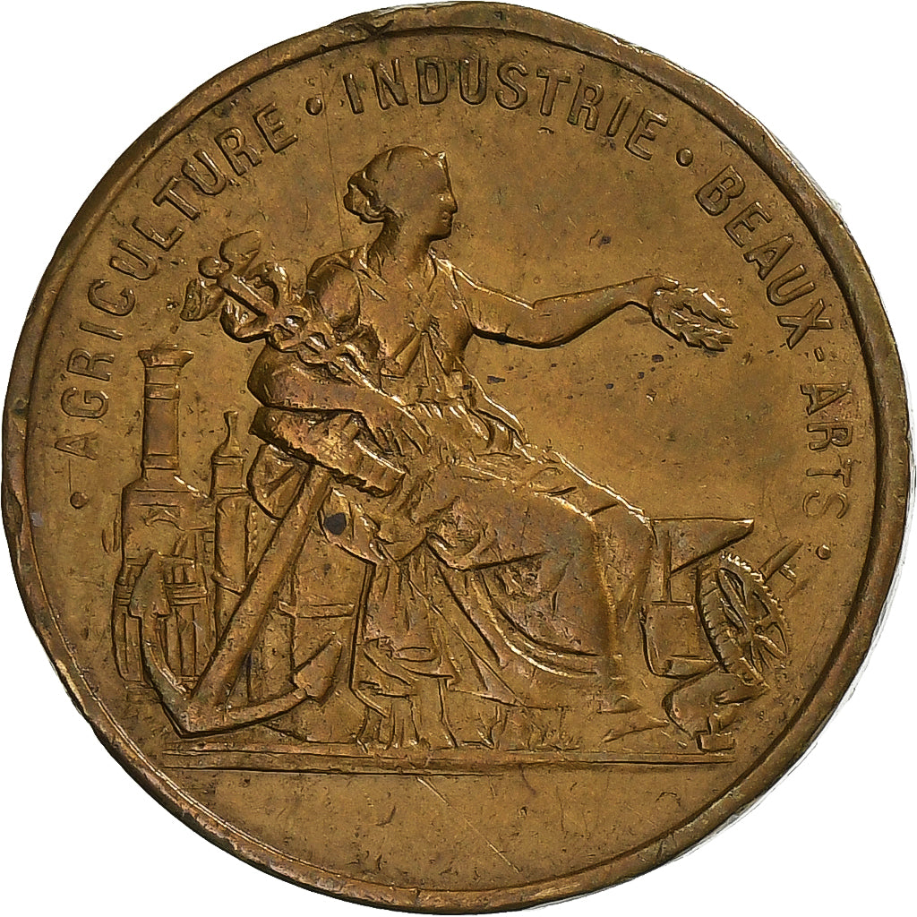 France, Médaille, Napoléon III, Exposition universelle de Paris, 1867, Laiton