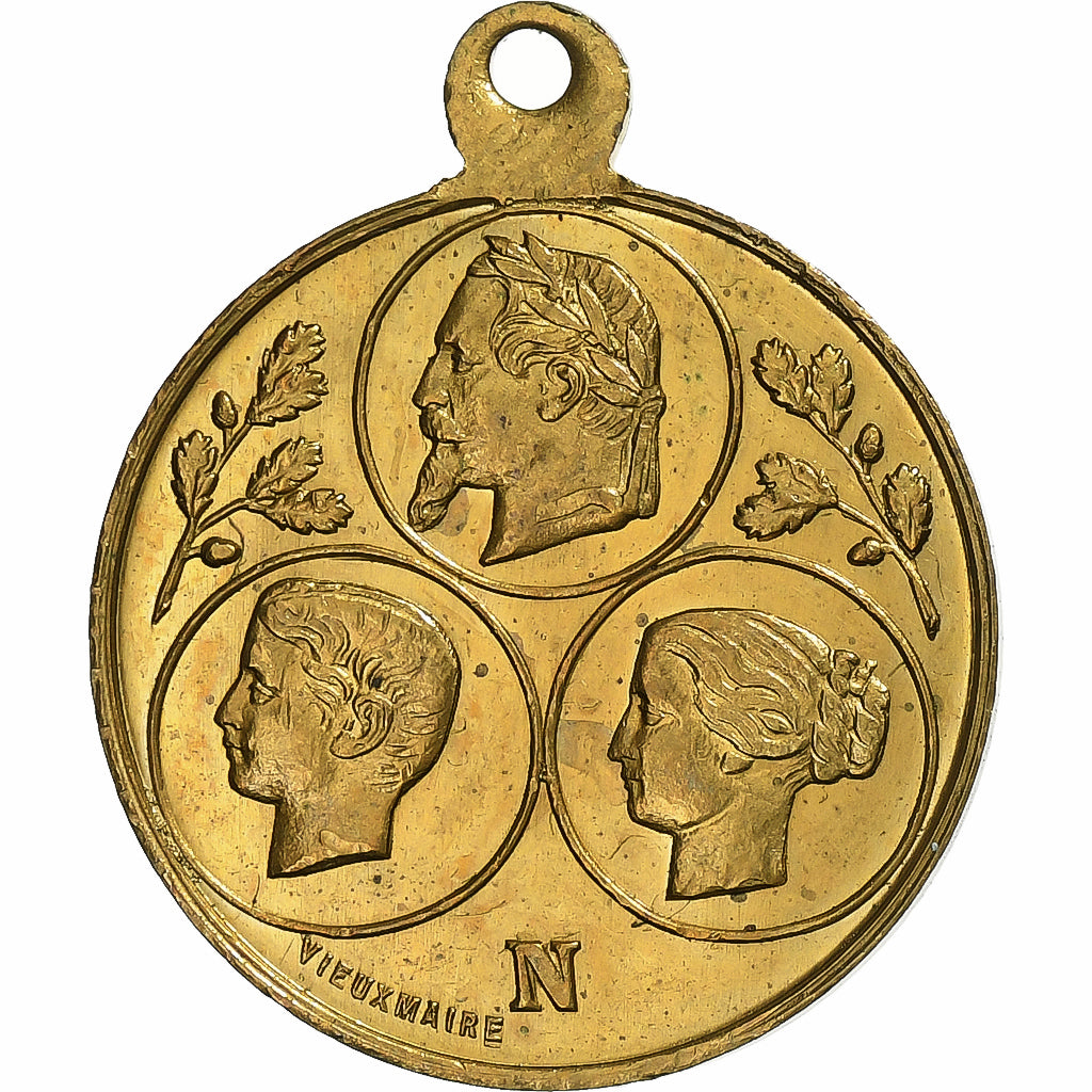 France, Médaille, Napoléon III, Exposition universelle de Paris, 1867, Laiton