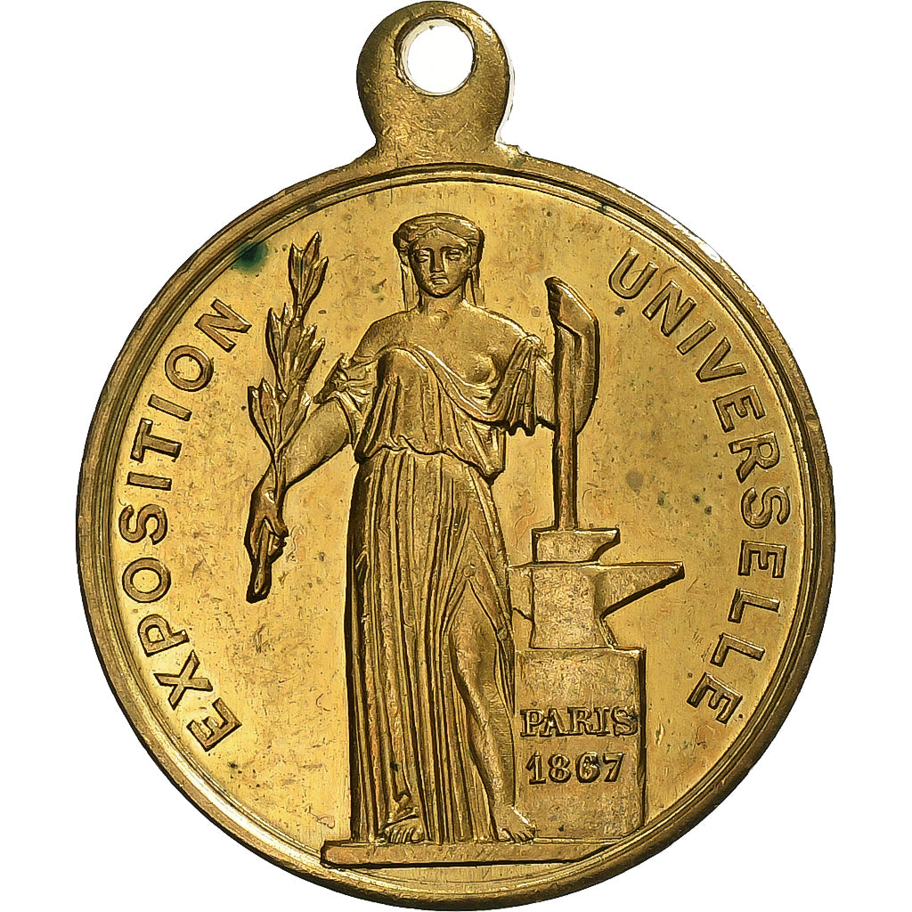 France, Médaille, Napoléon III, Exposition universelle de Paris, 1867, Laiton