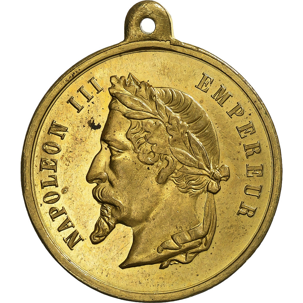 Frankrijk, Medaille, Napoléon III, Exposition universelle de Paris, 1867, Tin