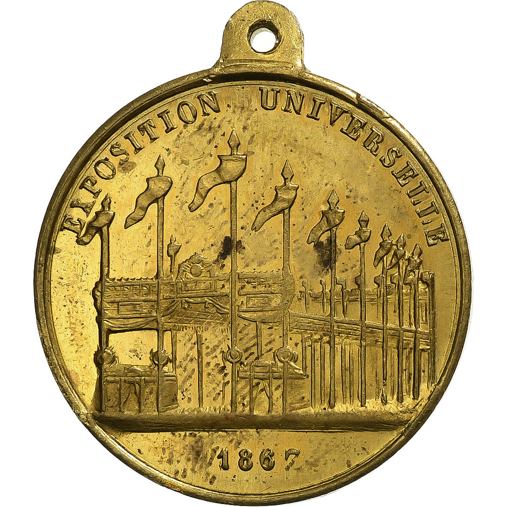 Frankrijk, Medaille, Napoléon III, Exposition universelle de Paris, 1867, Tin