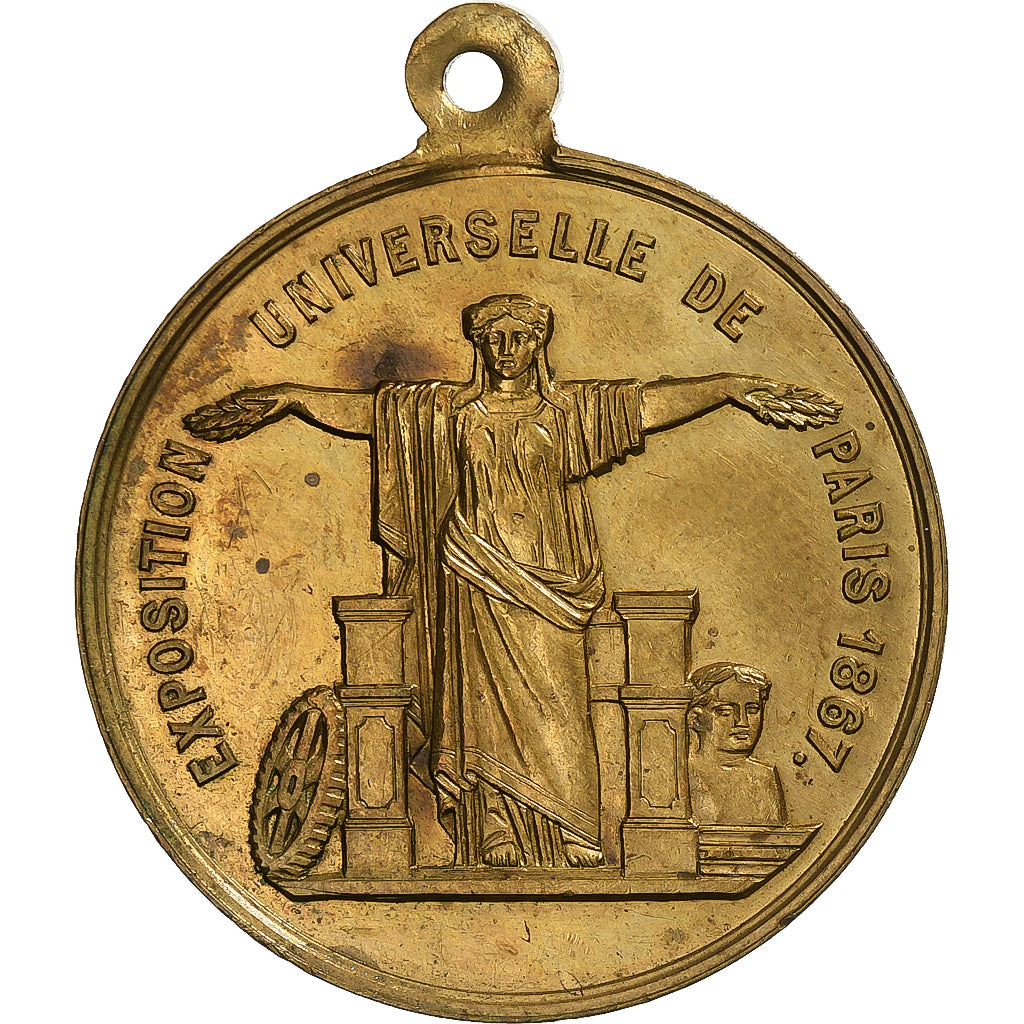 France, Médaille, Napoléon III, Exposition universelle de Paris, 1867, Laiton