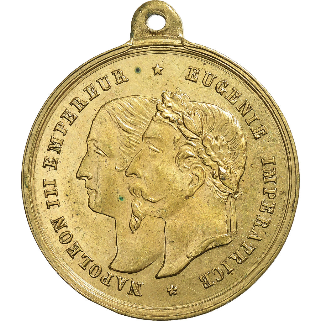 France, Medal, Napoléon III, Exposition universelle de Paris, 1867, Brass