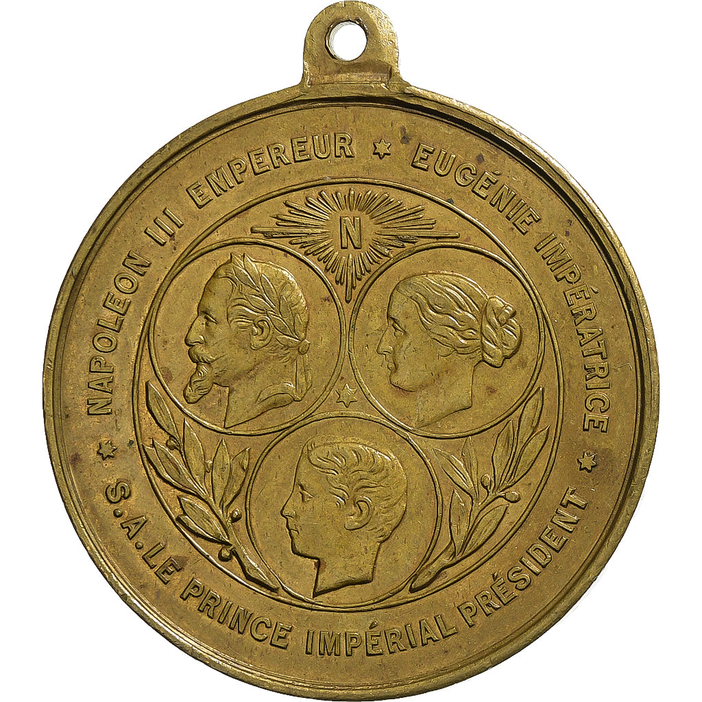 France, Medal, Exposition Universelle dans le Champ de Mars, Paris, 1867, Brass