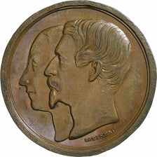 Francja, medal, Napoléon III, Ville de Lille, 1853, Mosiądz, AU(50-53)