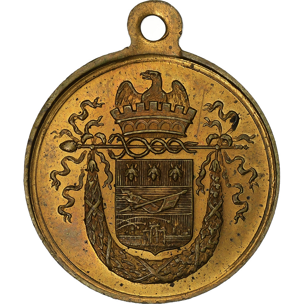 Frankreich, Medaille, Grand Concours Vocal, Lille, 1855, Messing, VZ