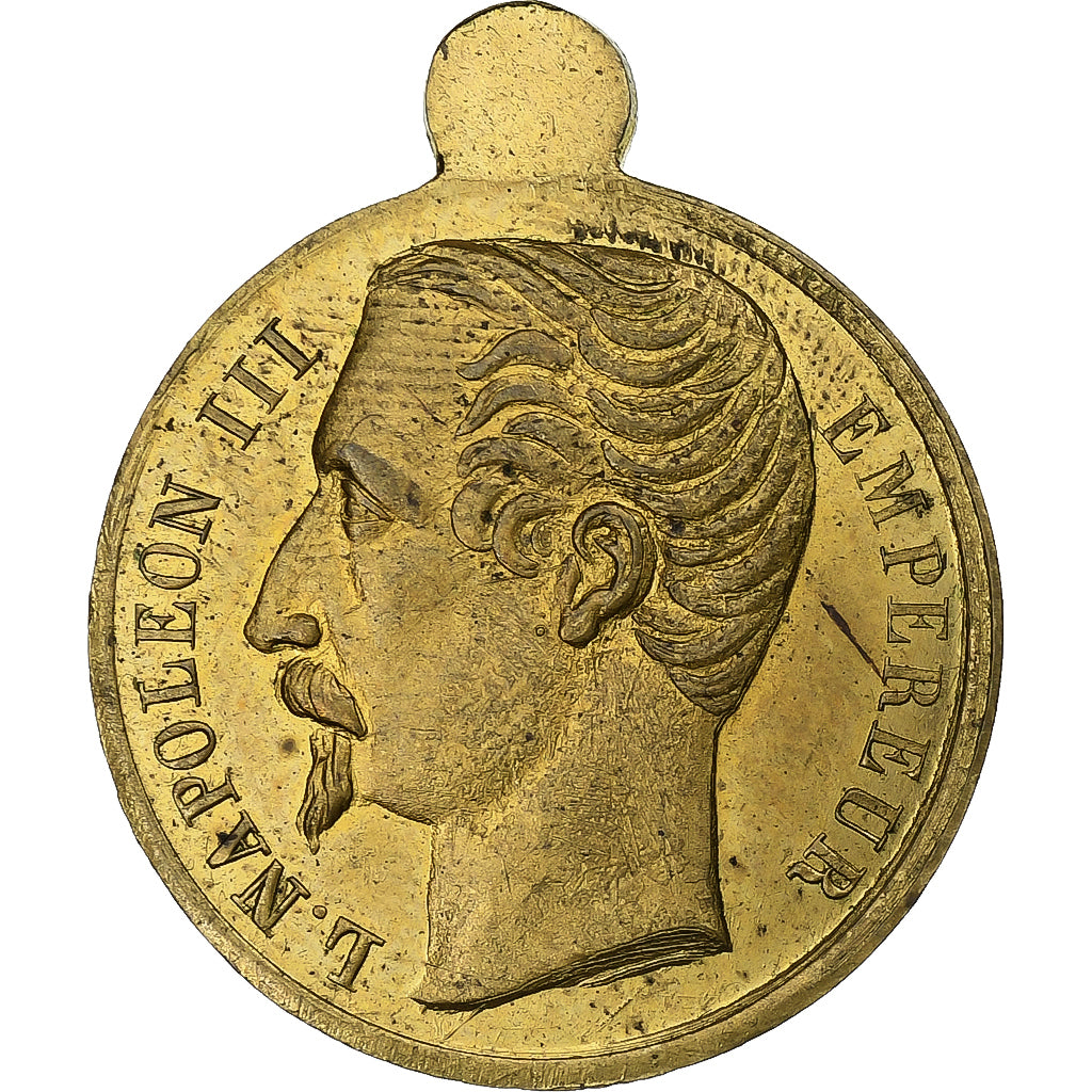 Frankreich, Medaille, Napoléon III, Bourse de Lille, 1853, Messing, VZ