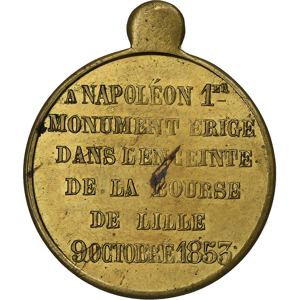 Frankreich, Medaille, Napoléon III, Bourse de Lille, 1853, Messing, VZ