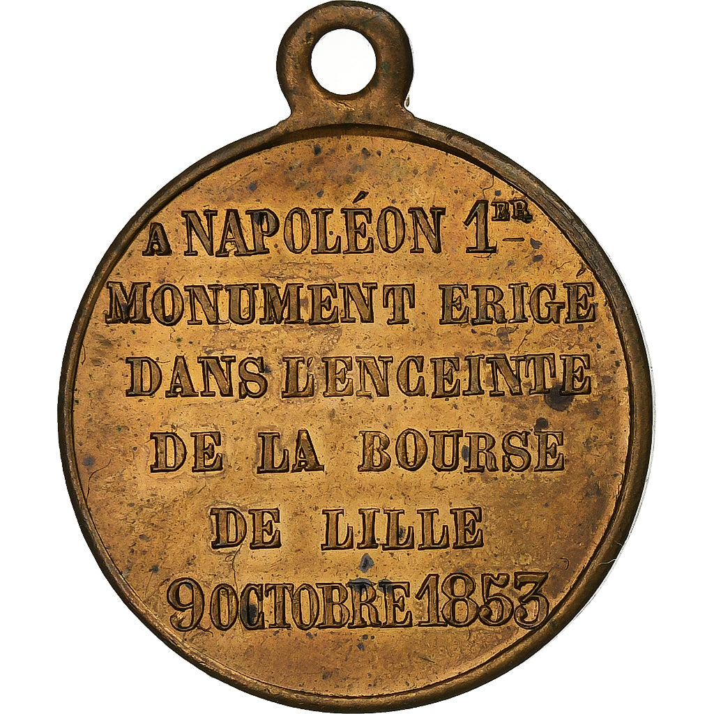 Frankrijk, Medaille, Napoléon III, Bourse de Lille, 1853, Tin, ZF+