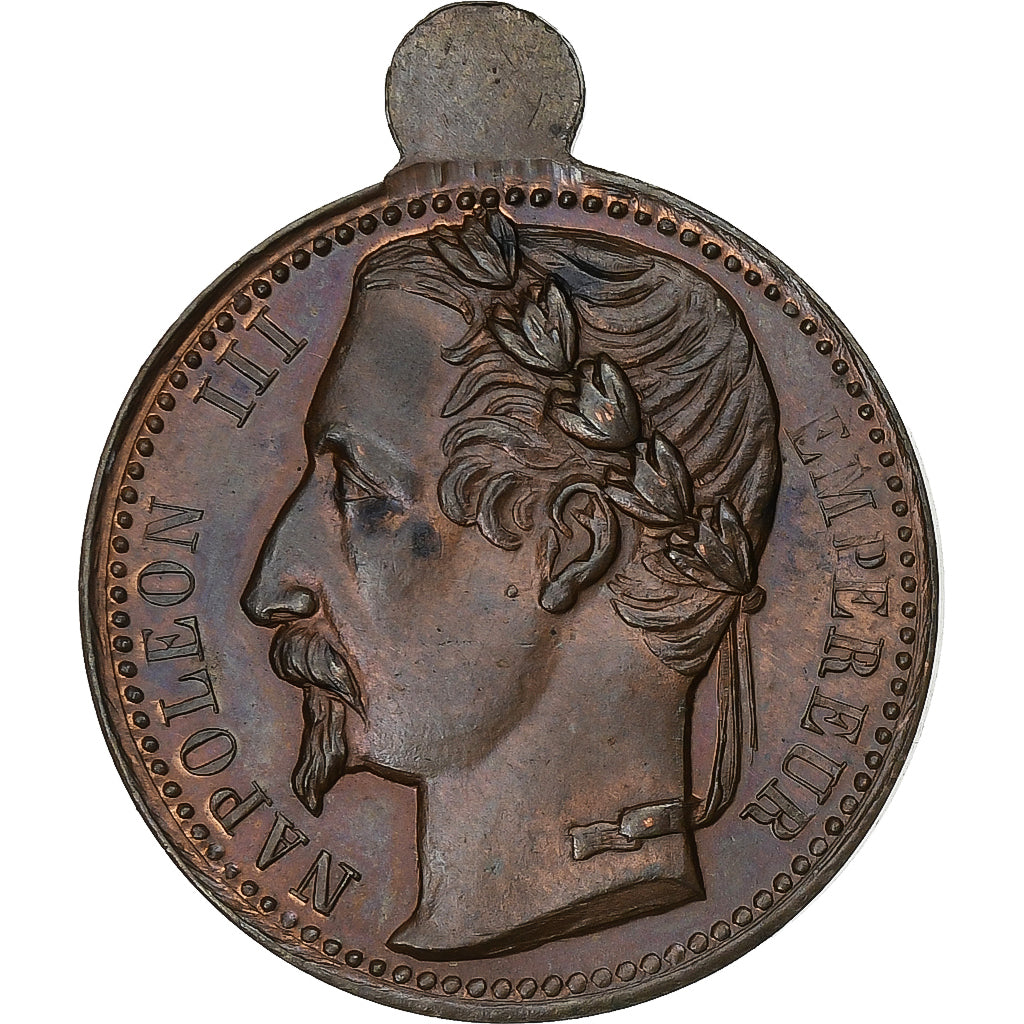 Frankreich, Medaille, Napoléon III, Bourse de Lille, 1853, Kupfer, VZ