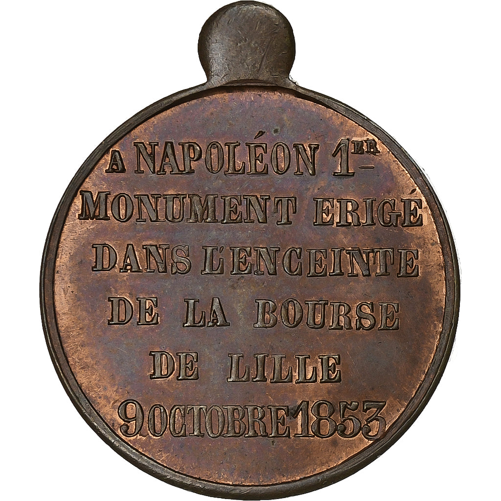 Frankreich, Medaille, Napoléon III, Bourse de Lille, 1853, Kupfer, VZ