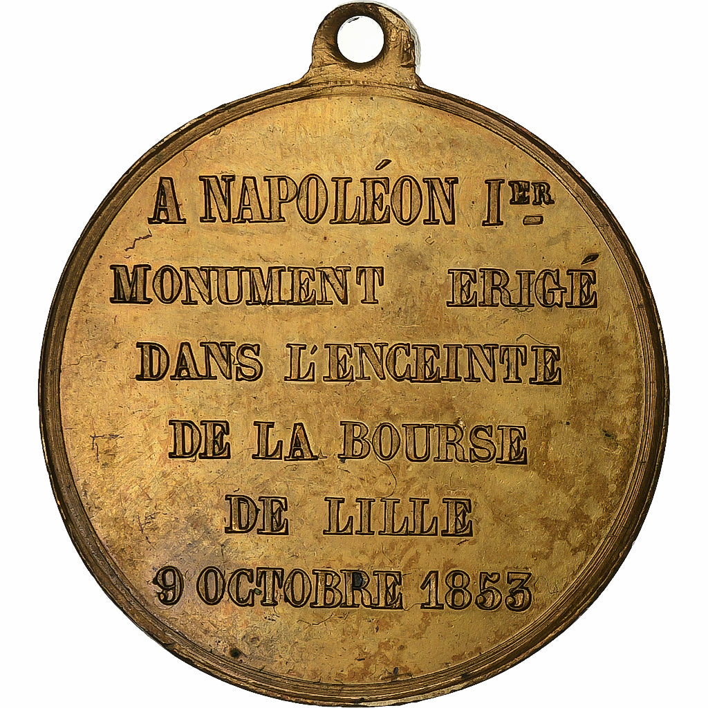 Frankreich, Medaille, Napoléon III, Bourse de Lille, 1853, Messing, Garnier, VZ