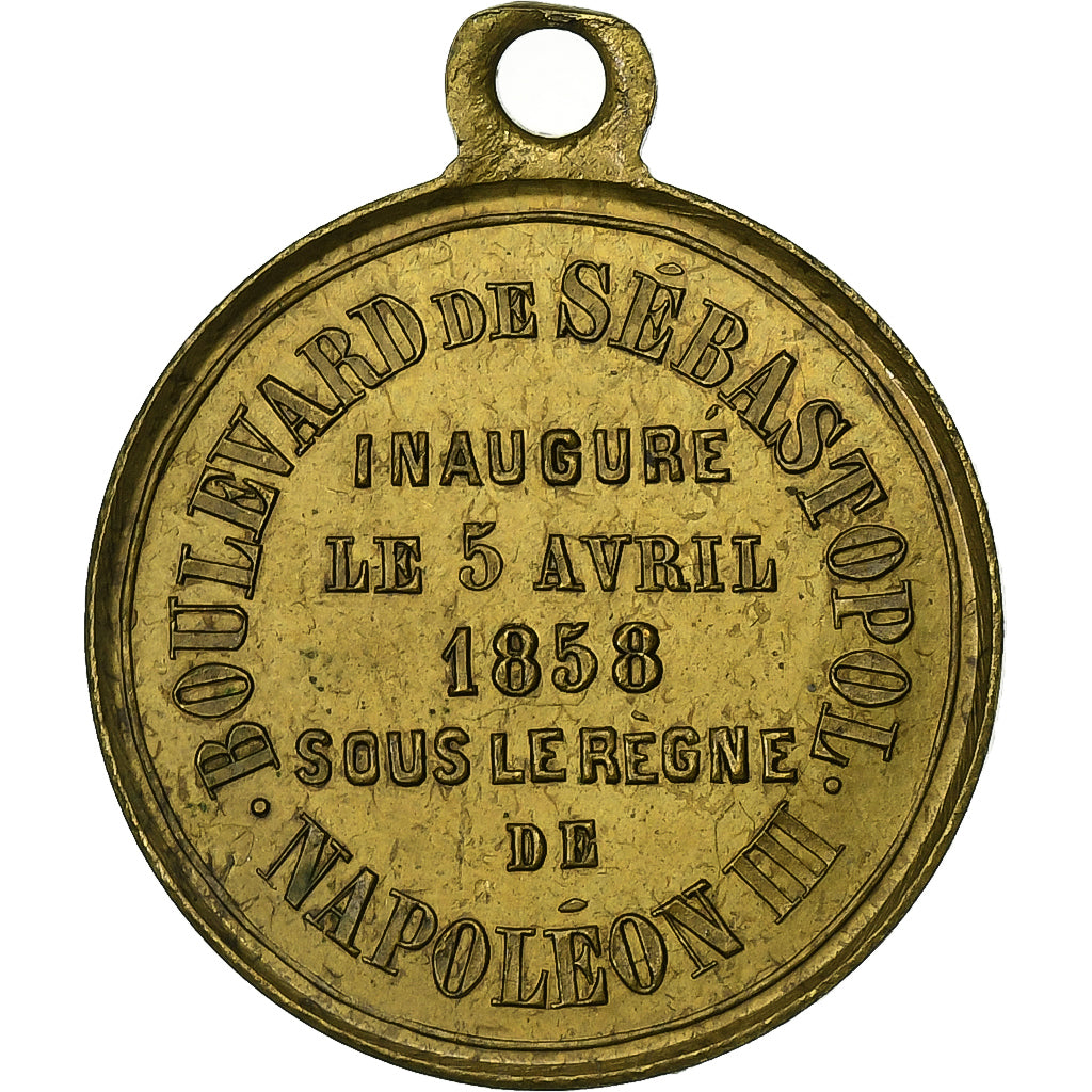 Francia, medaglia, Napoléon III, Inauguration du Boulevard Sebastopol, 1858