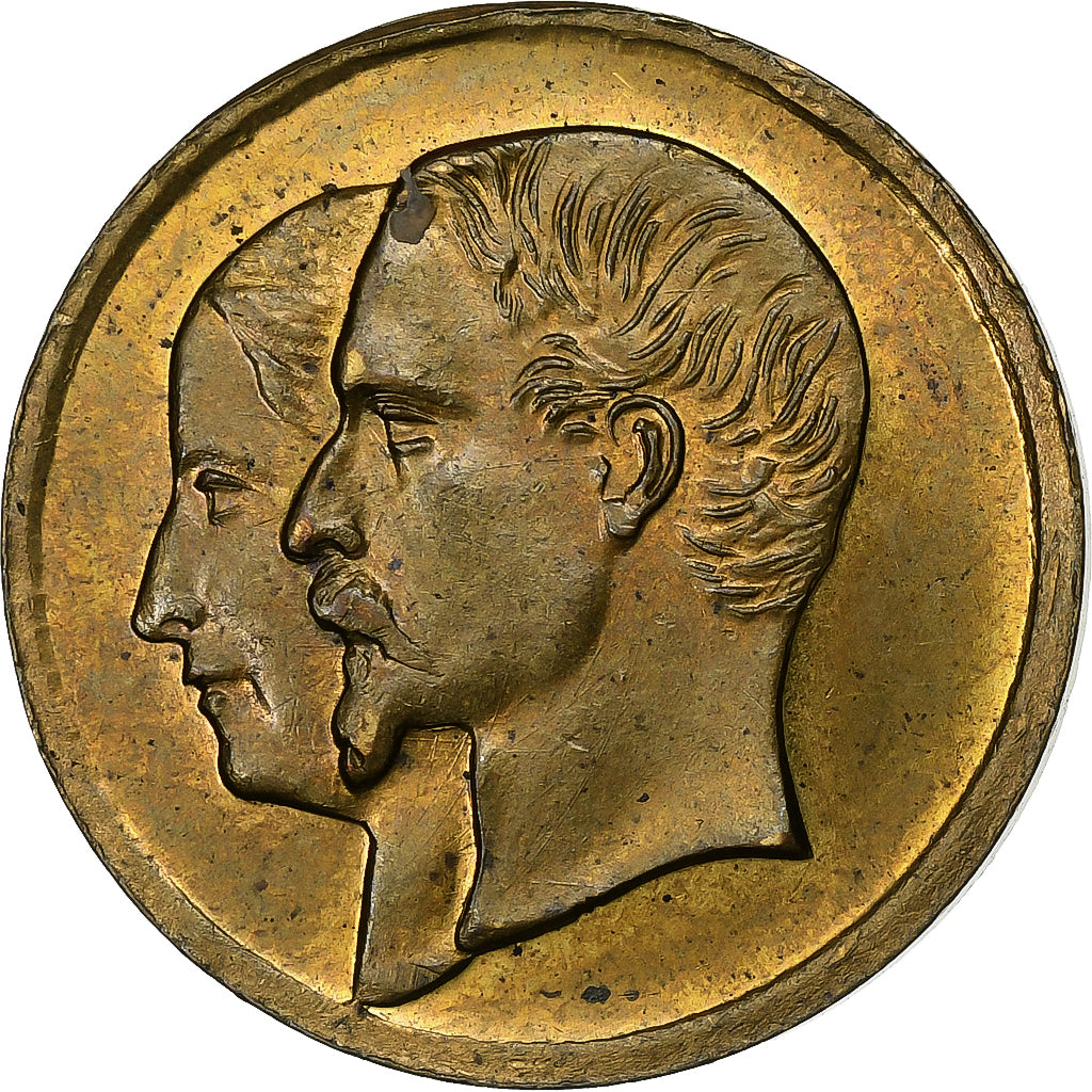 Francia, medalla, Napoléon III, Visite à Lyon, 1860, Latón, EBC