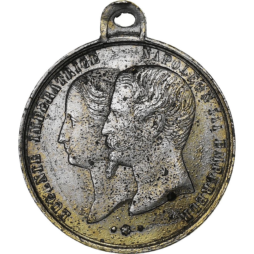 Francia, medalla, Napoléon III, Visite de l'Empereur en Savoie, Corse et