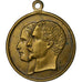 France, Medal, Napoléon III, Visite en Savoie, Nice, et Algérie, 1860, Brass