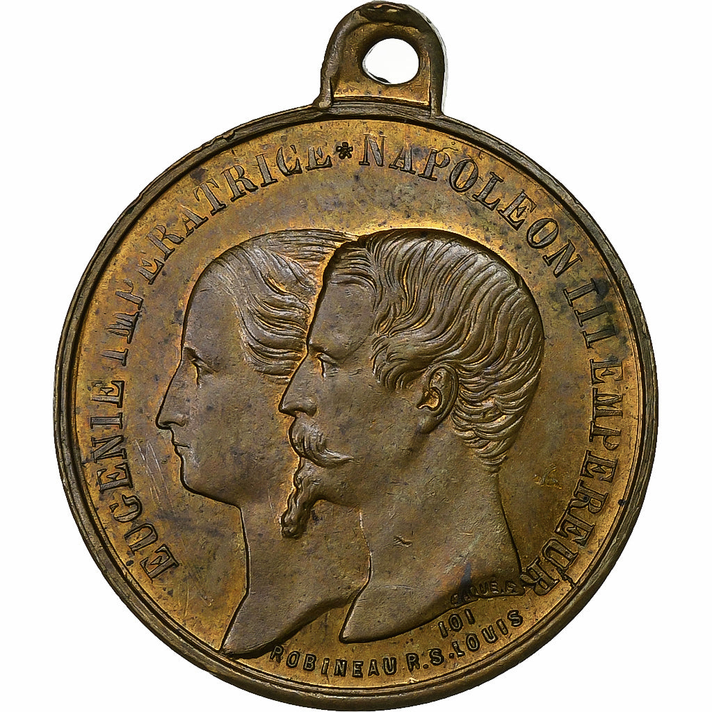 Francia, medaglia, Napoléon III, Visite de l'Empereur en Savoie, Corse et