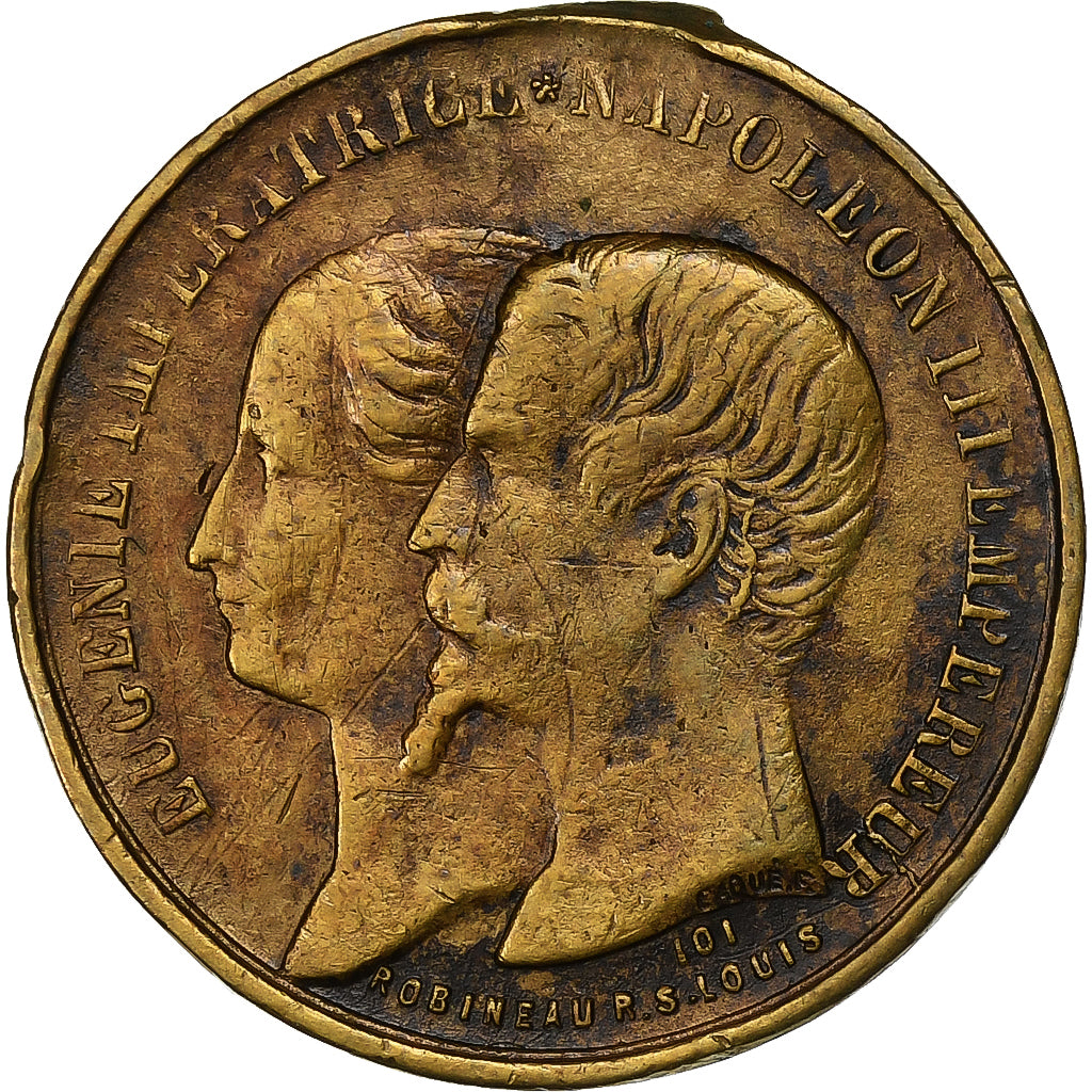 Francia, medalla, Napoléon III, Visite de l'Empereur en Savoie, Corse et