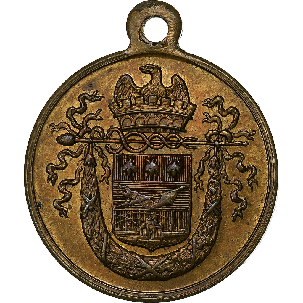 Francia, medalla, Napoléon III, Fête Communale de la Ville de Lille, 1862