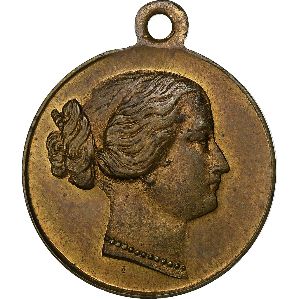 France, Medal, Impératrice Eugénie, Concours Musical à Lille, 1862, Brass