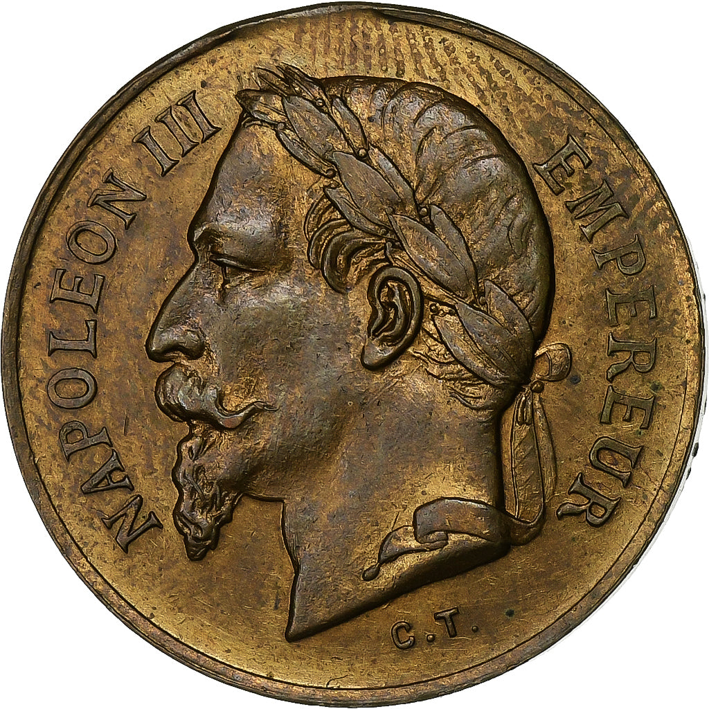 Francia, medalla, Napoléon III, Concours Musical à Lille, 1862, Latón, MBC+