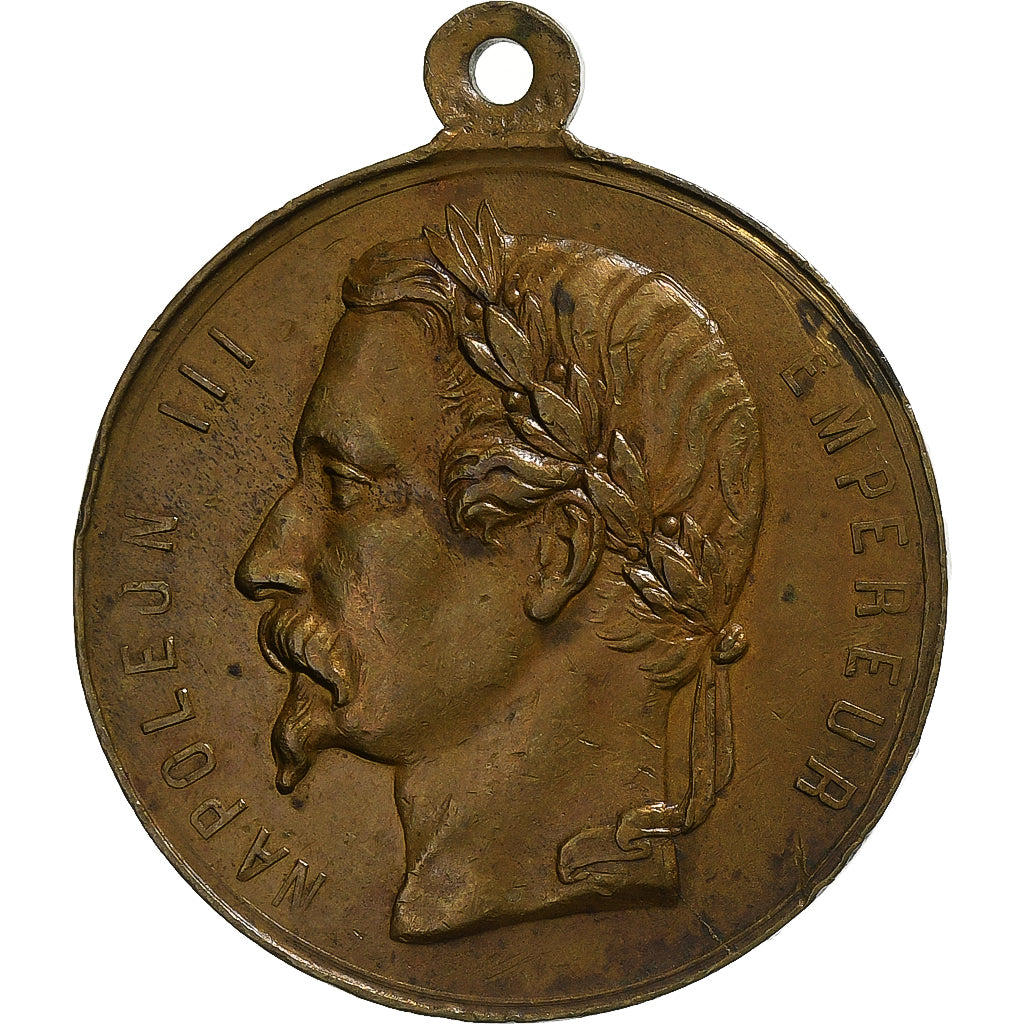 France, Medal, Napoléon III, Concours Musical à Lille, 1862, Copper, Debuire