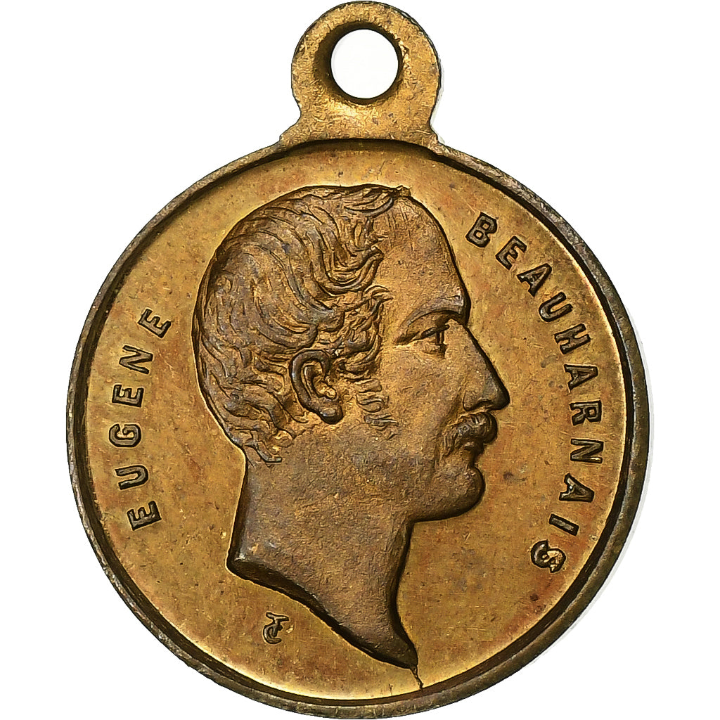 França, medalha, Inauguration du Boulevard Eugène, 1862, Latão, Trotin