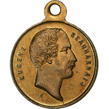 França, medalha, Inauguration du Boulevard Eugène, 1862, Latão, Trotin
