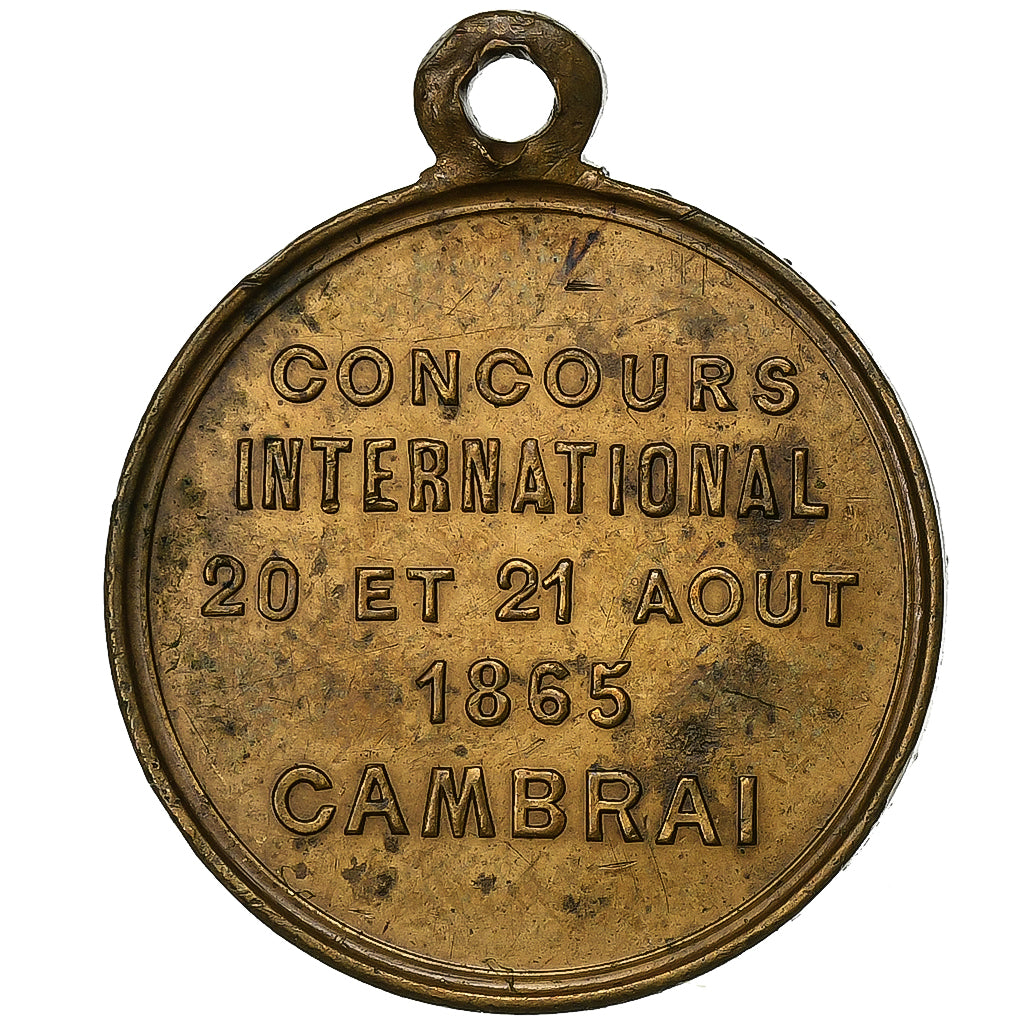Frankrijk, Medaille, Napoléon III, Concours International à Cambrai, 1865
