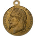 Frankrijk, Medaille, Napoléon III, Fêtes de Nancy, 1866, Tin, ZF+