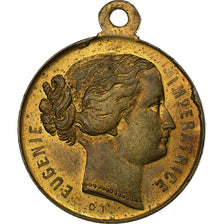 Francia, medalla, Impératrice Eugénie, Fêtes de Nancy, 1866, Latón, MBC+