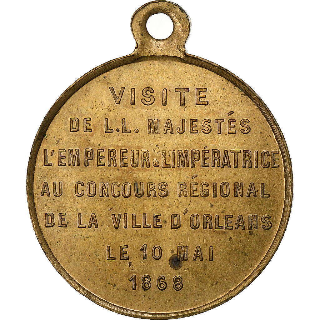 Frankreich, Medaille, Napoléon III, Concours Régional d'Orléans, 1868