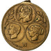 France, Medal, Napoléon III, Fête Commémorative d'Orléans, 1868, Brass