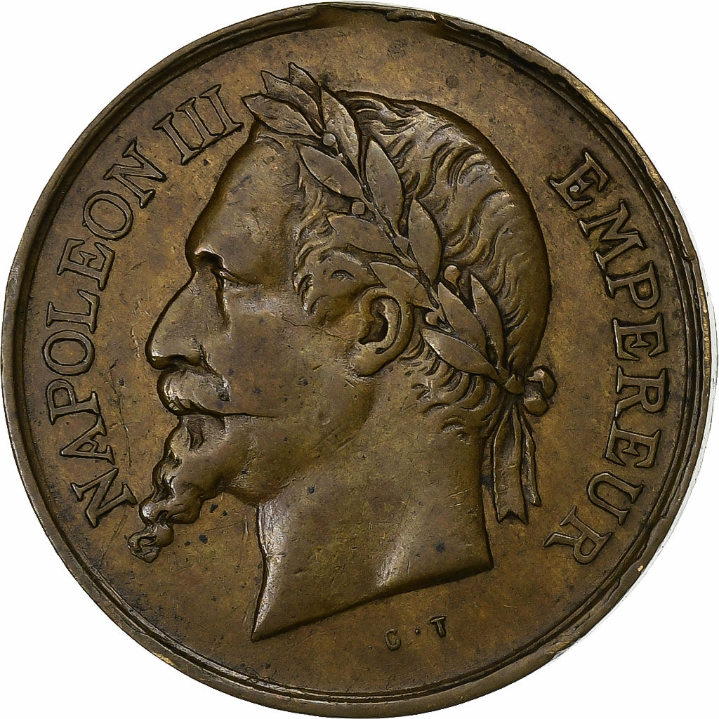 Frankreich, Medaille, Napoléon III, Concours Agricole de Rouen, 1868, Messing