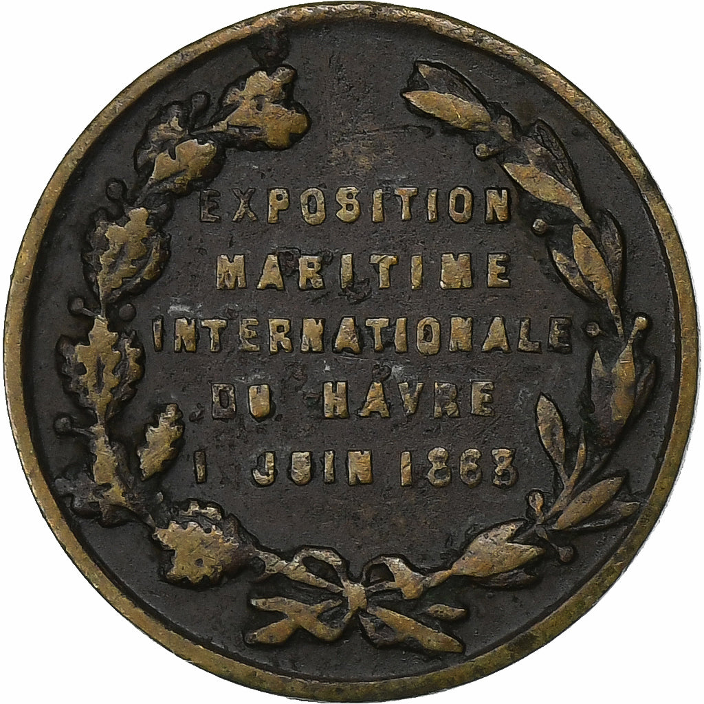 Frankreich, Medaille, Napoléon III, Exposition Internationale Maritime du
