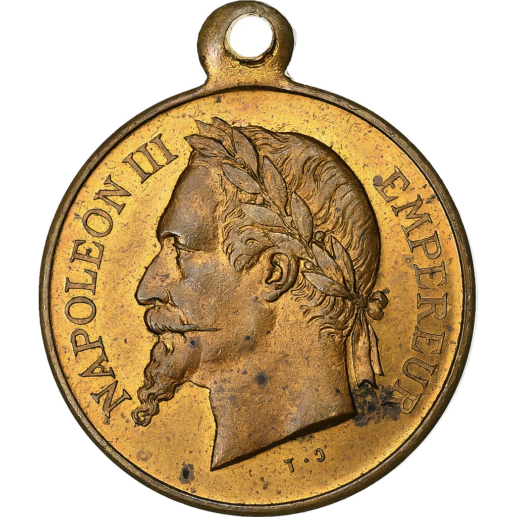 Frankrijk, Medaille, Napoléon III, Concours de Musique, Dreux, 1870, Tin
