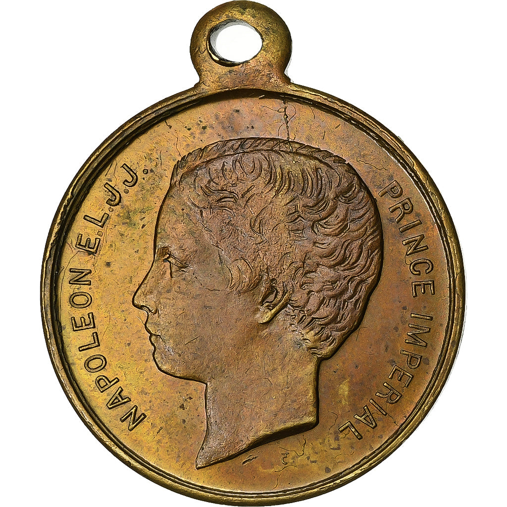 Francia, medaglia, Eugénie et le Prince Impérial, Ottone, Trotin, BB+