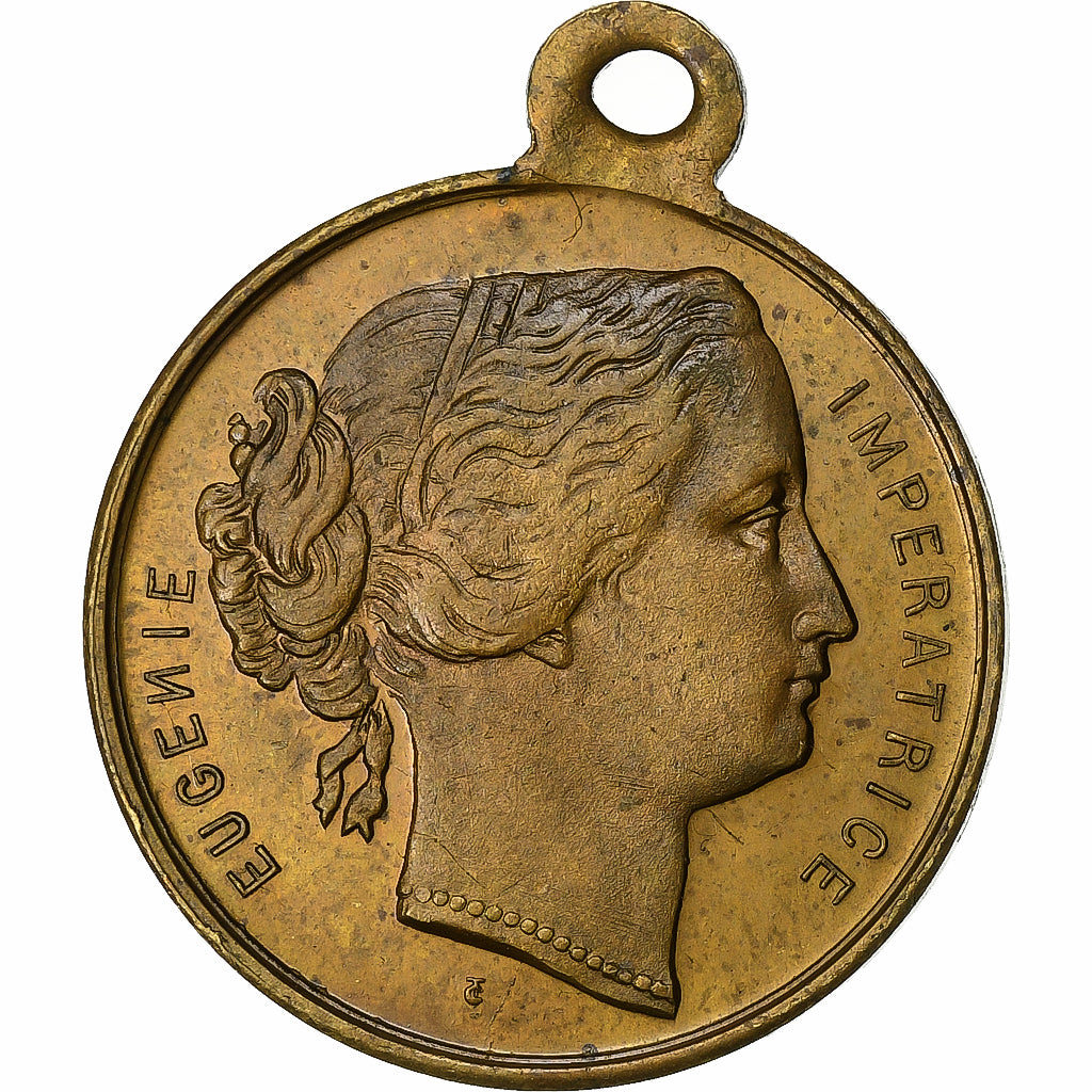 Francia, medaglia, Eugénie et le Prince Impérial, Ottone, Trotin, BB+