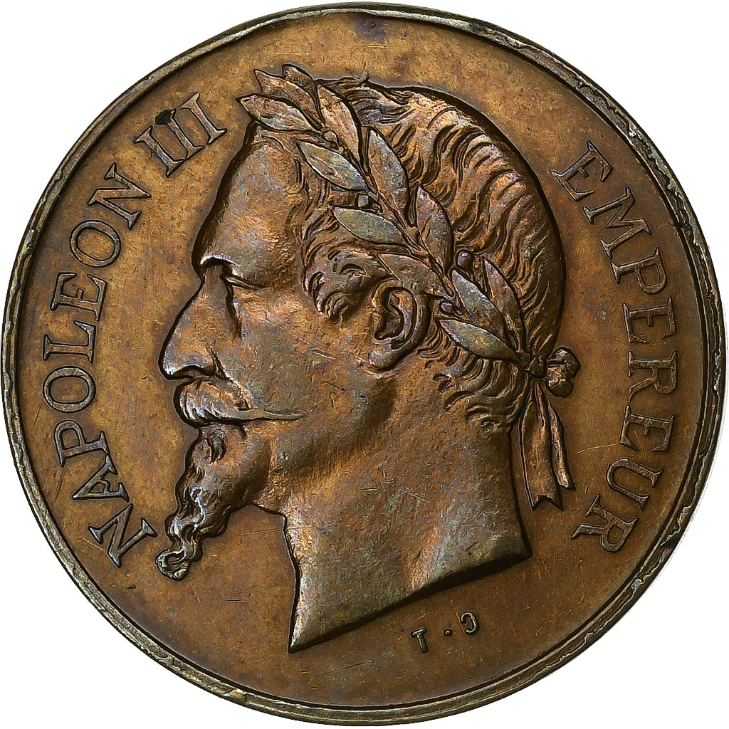 Frankreich, Medaille, Napoléon III, Fêtes de Lille, 1870, Messing, Trotin, VZ