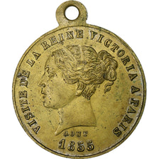 Francia, medaglia, Visite de la reine d’Angleterre, séjour à St Cloud, 1855