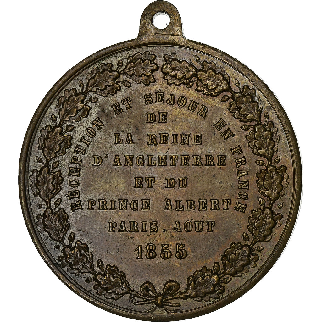 France, Medal, Visite de la Reine Victoria et du Prince Albert à Paris, 1855