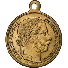 France, Medal, Visite de l'Empereur d'Autriche à Paris, 1867, Brass