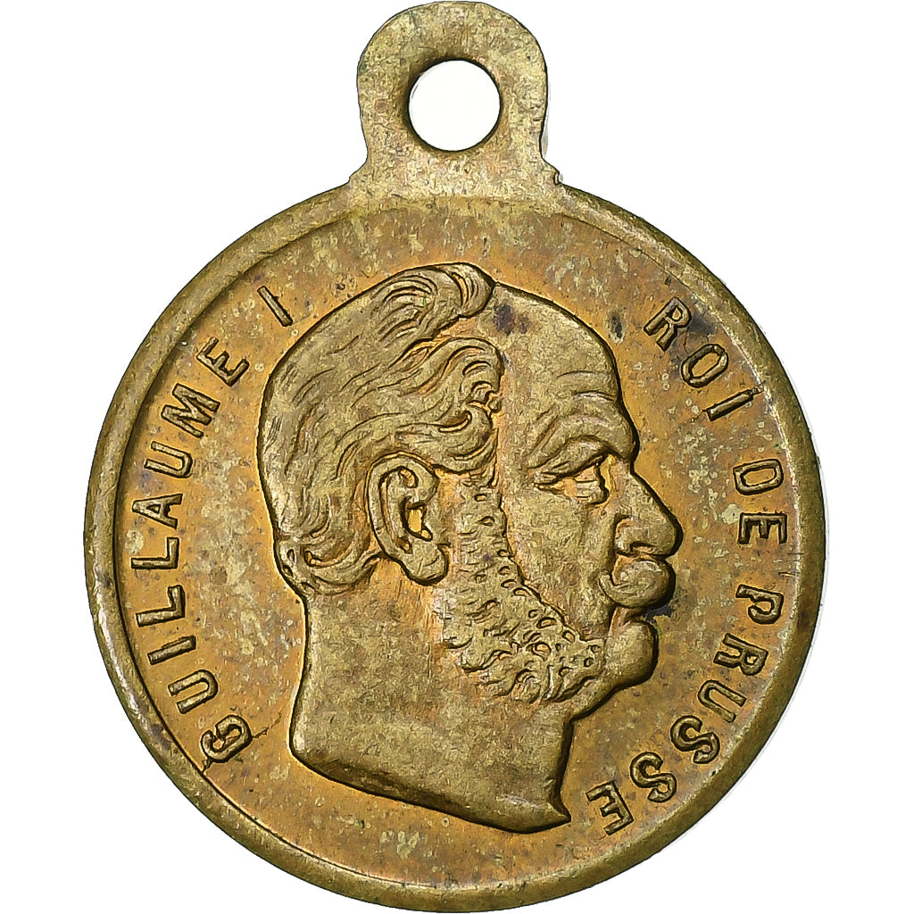 Francia, medalla, Visite de Guillaume Ier à Paris, 1867, Latón, MBC+