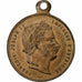 France, Médaille, Voyage de François-Joseph I à Paris, 1867, Laiton, TTB+