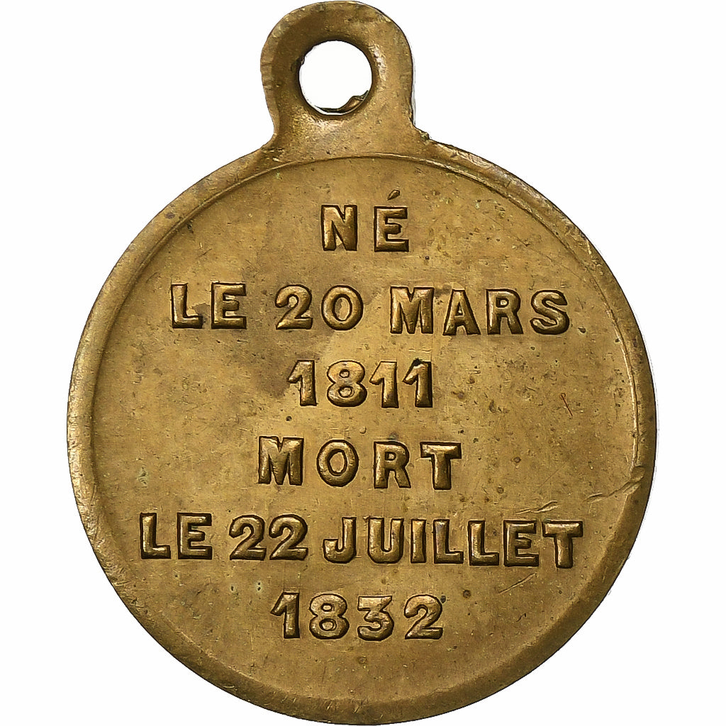 France, Medal, Napoléon II, Roi de Rome, 1832, Brass, AU(55-58)