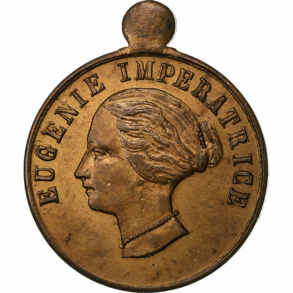Francia, medalla, Mariage de Napoléon III et d'Eugénie, 1853, Cobre, MBC+