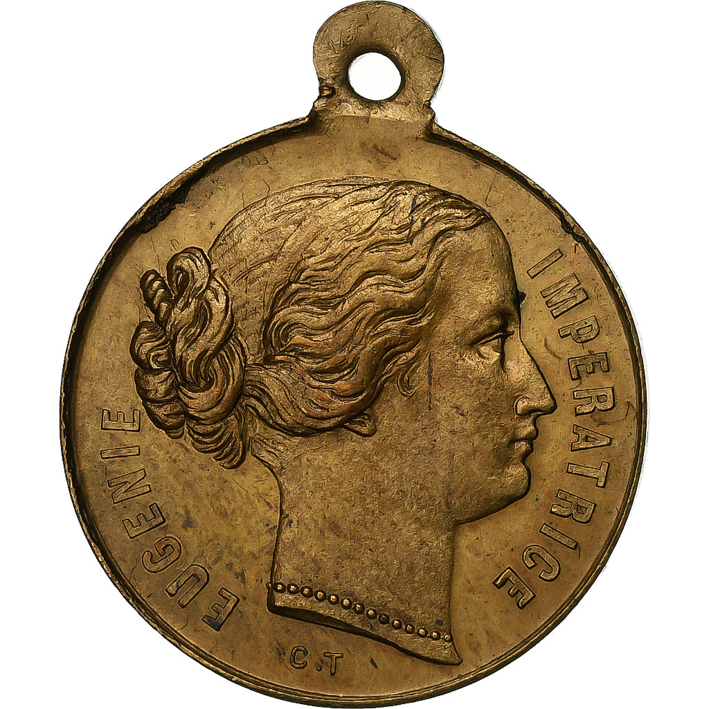 Frankreich, Medaille, Eugénie Impératrice, Messing, Trotin, SS+