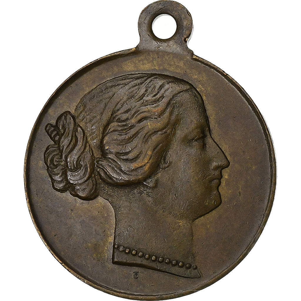 France, Medal, Eugénie Impératrice, Brass, Trotin, AU(50-53)