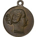 France, Medal, Eugénie Impératrice, Brass, Trotin, AU(50-53)